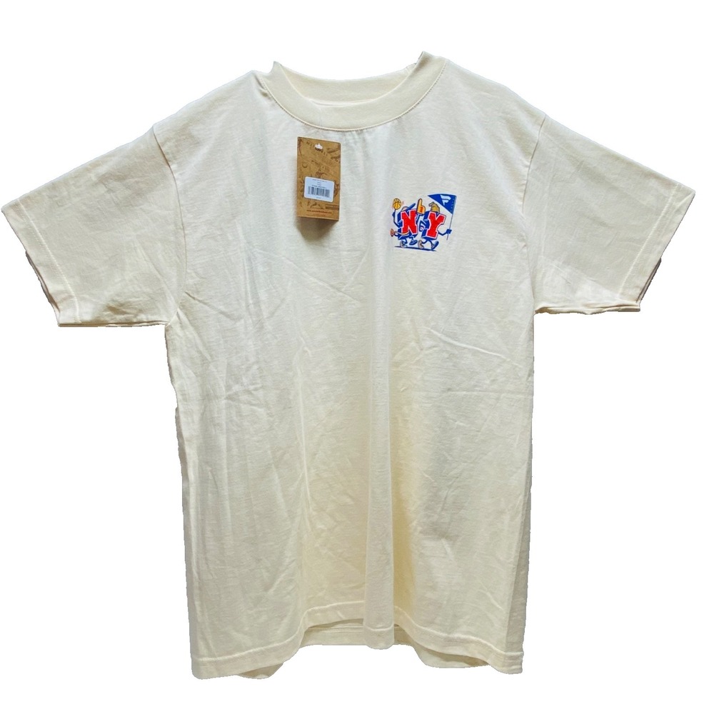 Fanatics x Mitchell & Ness Shirt Men's Large Cream NYC FF25 Run It Back Tee NWT